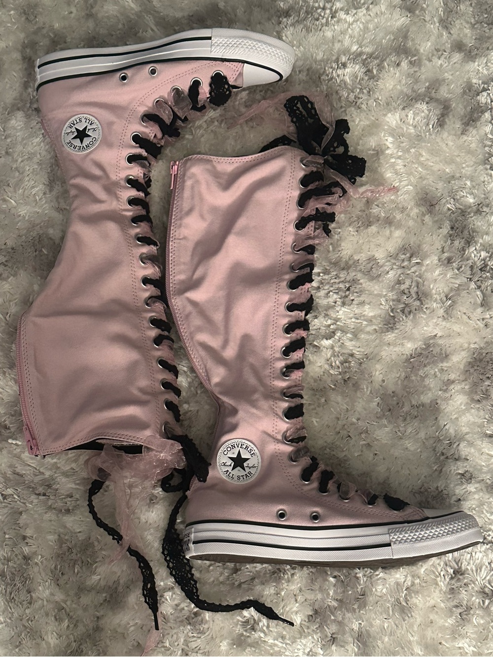 Converse Pink Lace-Up Boots